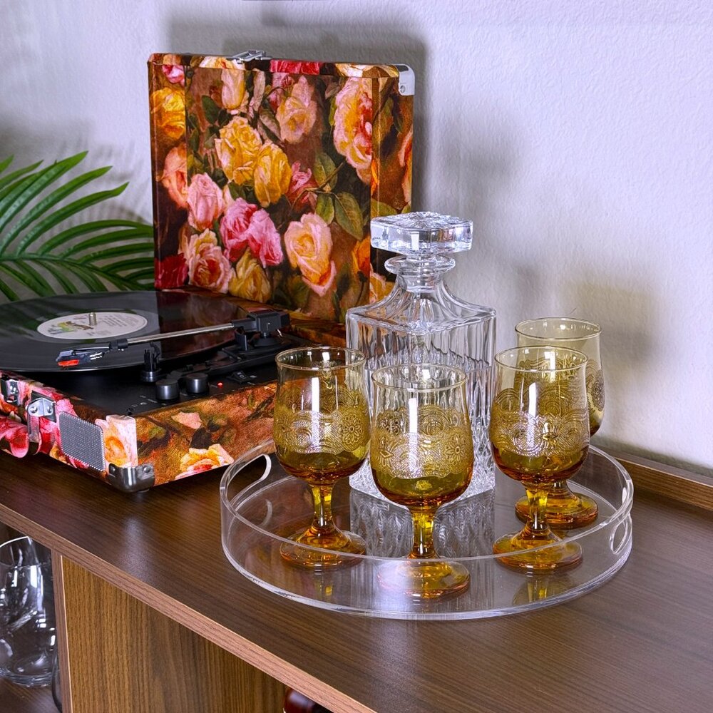 Libbey Amber Americana Water Goblets Set Of 15 Glasses
